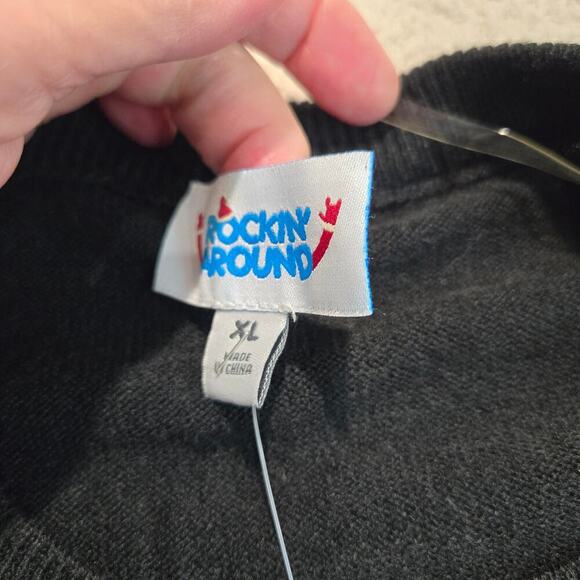 NWT Rockin' Around Christmas Sweater Santa Claus BYOB Pocket Sz XL Holiday - Picture 7 of 14